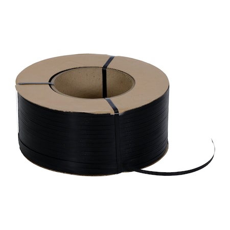 Vestil BLACK POLY STRAPPING 9900 FT 9 X 8 ST-12-9X8-B